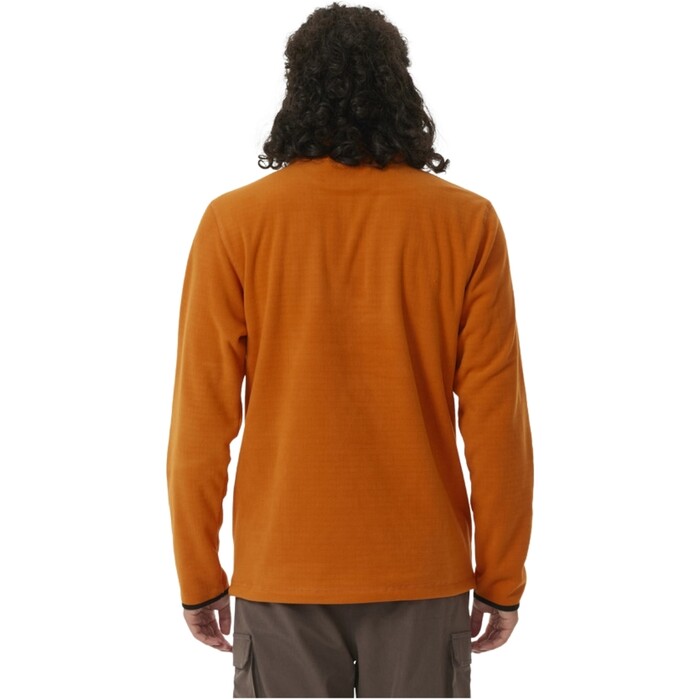 2024 Rip Curl Mens Search Polar Fleece Crew 05QMFL - Orange Amber